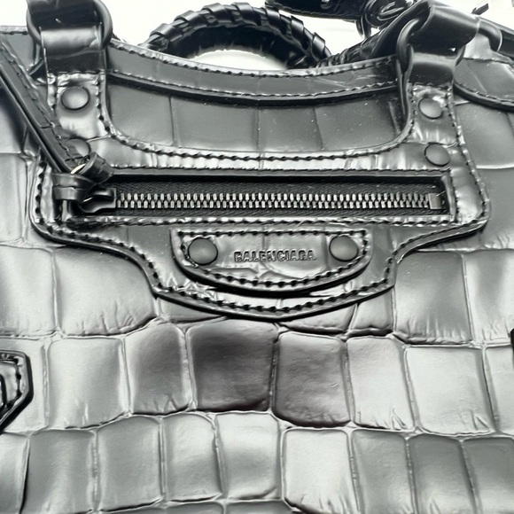 Balenciaga Neo City Bag Black Croc Authentic Luxury - Picture 4 of 10